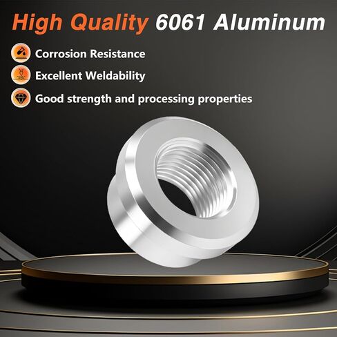 4 Pcs Aluminum 3/8" NPT Female Weld-On Bung Fittings with 2 Aluminium Welding Wires, 3/8" NPT Weldable Fuel Tank Fittings Welded Joints for Tanks Drums Pipelines in Saudi Arabia