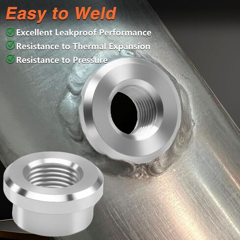 4 Pcs Aluminum 3/8" NPT Female Weld-On Bung Fittings with 2 Aluminium Welding Wires, 3/8" NPT Weldable Fuel Tank Fittings Welded Joints for Tanks Drums Pipelines in Saudi Arabia