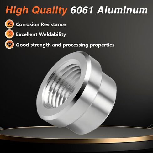 4 Pcs 1/2" NPT Female Weld on Bung Fittings, Aluminum 1/2" NPT Weldable Fuel Tank Fittings in Saudi Arabia