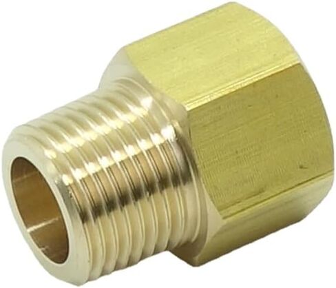 1 Piece 3/8" NPT Pipe Male x M16 x1.5 Female Metric Gauge Adapter Brass in Saudi Arabia