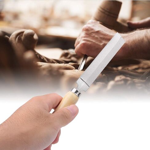 مبرد معيني ماسي بمقبض خشبي، مبرد مطلي بالألماس، منشار ماسي معدني، أداة طحن الزجاج المعدني، أداة حديقة النجارة (5 بوصات (125 مم)) in Saudi Arabia