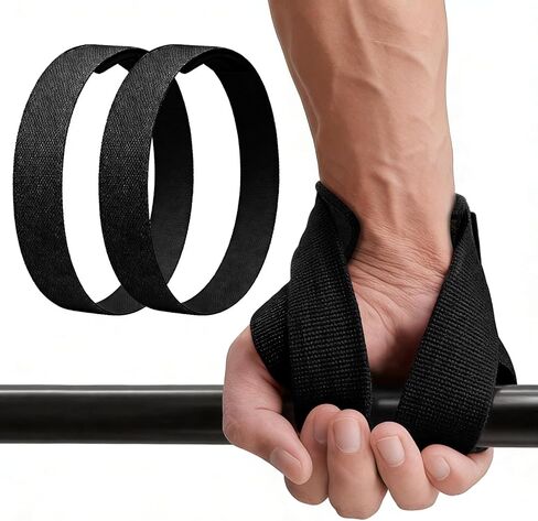 Weight Lifting Straps Anti-Slip Padded Wrist Wraps - Heavy Duty Gym Wrist Support for Deadlift Powerlifting Strength Training - Universal Fit for Men Women in Saudi Arabia