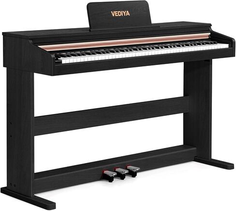 88 Key Semi-Weighted Keyboard Piano - Full Size Upright Digital Piano Keyboard for Beginners - Electric Piano with Triple Pedal Supports USB-MIDI (White) in Saudi Arabia