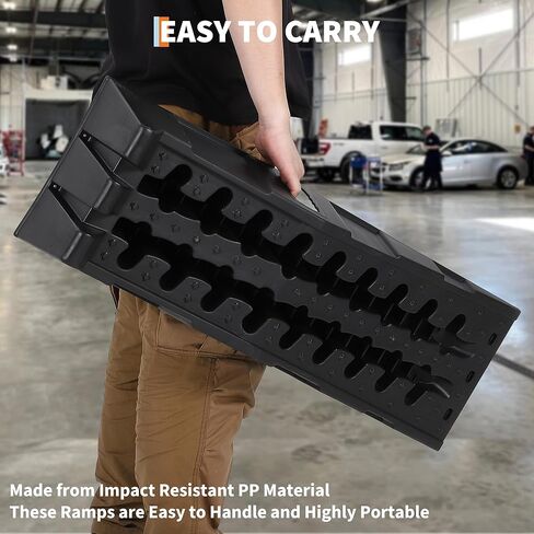Garvee Heavy Duty Car Ramps for Oil Change, 12,000 LB(5 T) Capacity, Low Profile 6.25 in Lift Vehicle Service Ramps, Non-Slip & Portable for Trucks, SUVs, Cars (2-Pack) in Saudi Arabia