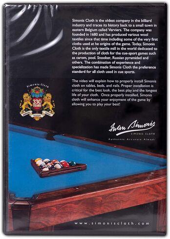 Iwan Simonis Billiard Pool Table Cloth Installation Training DVD (2 DVDs Bed & Rail Cloth) in Saudi Arabia