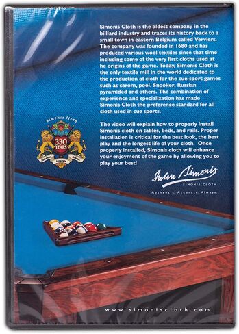 Iwan Simonis Billiard Pool Table Cloth Installation Training DVD (2 DVDs Bed & Rail Cloth) in Saudi Arabia