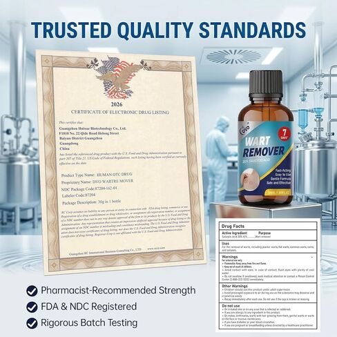 DVO 20% Salicylic Acid Wart Remover Liquid, Maximum Strength Fast-Acting, Painless Wart Removal, Common & Flat Warts, Foot Corn, for Men & Women, 30ML in Saudi Arabia