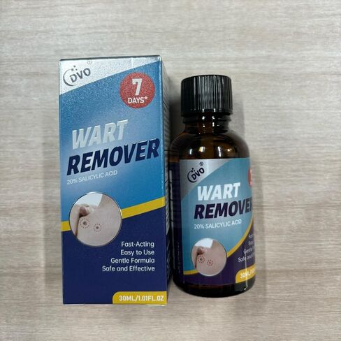DVO 20% Salicylic Acid Wart Remover Liquid, Maximum Strength Fast-Acting, Painless Wart Removal, Common & Flat Warts, Foot Corn, for Men & Women, 30ML in Saudi Arabia