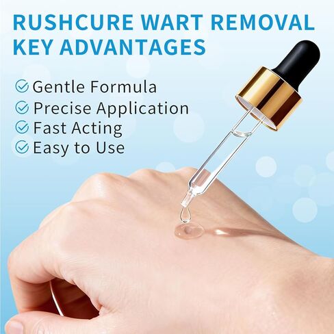 Salicylic Acid Wart Remover for Face & Body - Fast Acting Skin Tag Remover with Precision Dropper, Targets for Corns, Flat, Plantar & Common Warts, Gentle Formula, Travel Size (0.5FL.OZ) in Kuwait