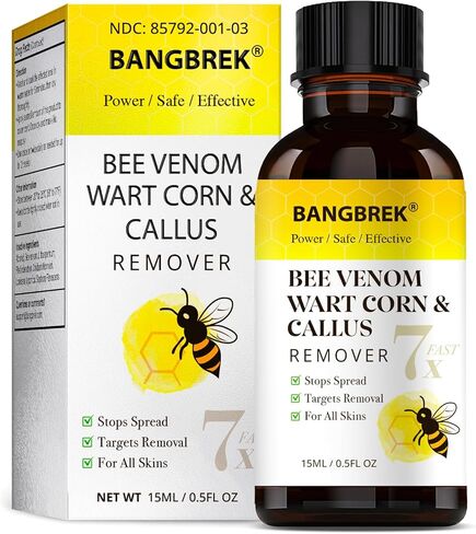 مزيل ثآليل سم النحل: مزيل ثآليل سريع المفعول يتجمد من أجل مزيلات مسامير القدم المسطحة الشائعة الأخمصية لأصابع القدمين - مزيلات مسامير القدم من حمض الساليسيليك بقوة قصوى (1 أونصة سائلة)) in Kuwait