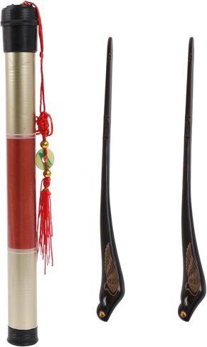 BQLZR Ebony Dulcimer Practice Hammers 9.69" Length x 0.65" with Storage Box Pack of 2 in Saudi Arabia