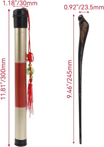 BQLZR Ebony Dulcimer Practice Hammers 9.69" Length x 0.65" with Storage Box Pack of 2 in Saudi Arabia