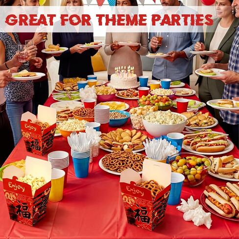 Sabary 50 Pcs 8 oz Chinese Take out Boxes Paper Food Containers Disposable Chinese Takeout Containers Food Boxes Greaseproof Leakproof Container for Restaurants Asian Hibachi New Year Party Supplies in Saudi Arabia
