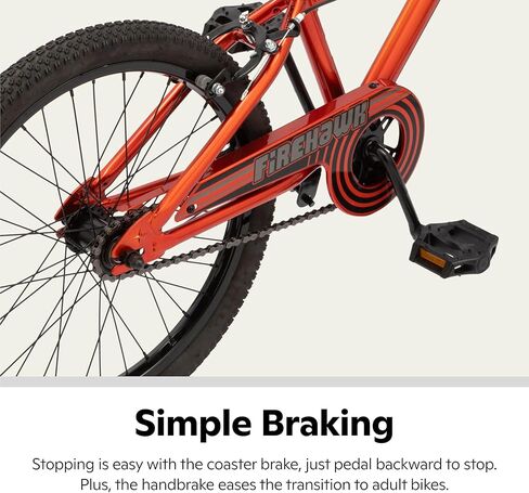 Schwinn Firehawk or Scorch Bike, 16 or 20 Inch Bike for Kids Ages 3-13, with Training Wheels or Adjustable Seat, Rear Coaster Brake & Front or Front & Rear Hand Brake, for Girls & Boys in Saudi Arabia