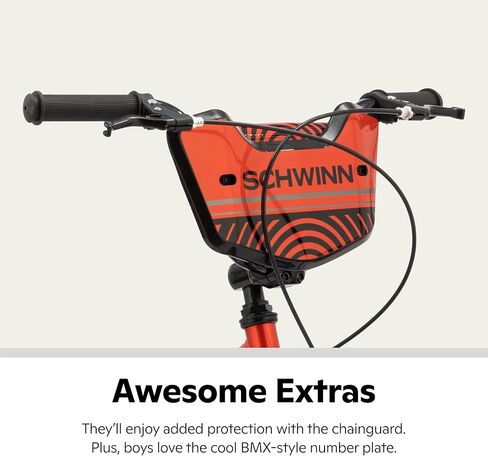 Schwinn Firehawk or Scorch Bike, 16 or 20 Inch Bike for Kids Ages 3-13, with Training Wheels or Adjustable Seat, Rear Coaster Brake & Front or Front & Rear Hand Brake, for Girls & Boys in Saudi Arabia