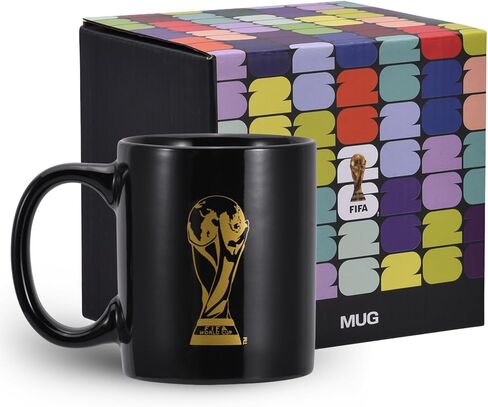الإصدار الرسمي لكأس العالم FIFA 2026 - كوب سيراميك سعة 12 أونصة - شعار FIFA محفور - تذكار لهواة الجمع - مثالي للمنزل أو المكتب أو الاستمتاع باللاتيه الساخن أو القهوة أو الموكا أو الشاي في المطبخ in Kuwait