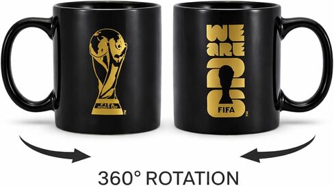 الإصدار الرسمي لكأس العالم FIFA 2026 - كوب سيراميك سعة 12 أونصة - شعار FIFA محفور - تذكار لهواة الجمع - مثالي للمنزل أو المكتب أو الاستمتاع باللاتيه الساخن أو القهوة أو الموكا أو الشاي في المطبخ in Kuwait