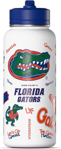 Hydrapeak Officially Licensed Florida Gators 32 oz Active Water Bottle with Straw Lid Reusable Stainless Steel Double Wall Insulated Sports Gift in Kuwait