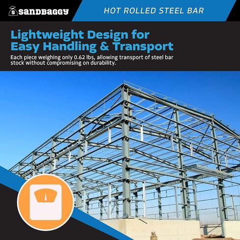 Sandbaggy 1/8" x 1/2" x 36" Hot Rolled Steel Flat Bar - Plain Steel, 11 Gauge (1, Gray, 1/8" x 1/2" x 36") in Saudi Arabia