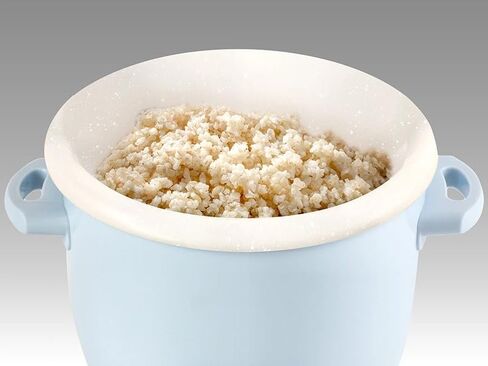 Rice Cooker and Food Steamer, 4-Cup Cooked, 2-Cup Uncooked, Nonstick Ceramic, Pop-Up Steam Tray, Blue in Saudi Arabia