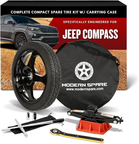 Modern Spare – Fits 2017-2025 Jeep Compass - Compact Spare Tire Kit & Accessories - Wheel & Tire Only in Kuwait