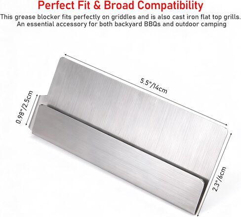 Grease Trap for Blackstone Griddle, Grease Gate for Blackstone, Blackstone Grill Accessories, Stainless Steel Rear Grease Gate for Blackstone in Kuwait