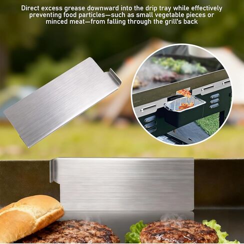 Grease Trap for Blackstone Griddle, Grease Gate for Blackstone, Blackstone Grill Accessories, Stainless Steel Rear Grease Gate for Blackstone in Kuwait