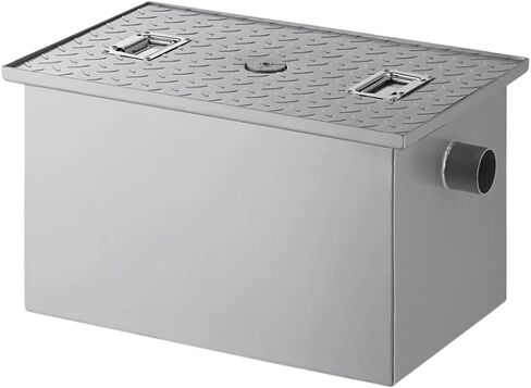 20 lb / 10 GPM Grease Trap with 2" Non-Threaded Connections - PDI Certified Steel Grease Interceptor for Commercial Kitchens, Prep & Pot Sinks, Dishwashers - Includes Flow Control in Saudi Arabia
