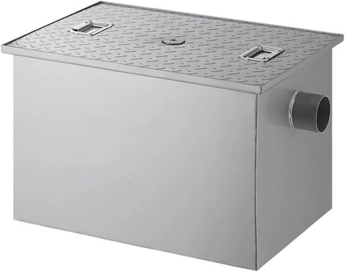20 lb / 10 GPM Grease Trap with 2" Non-Threaded Connections - PDI Certified Steel Grease Interceptor for Commercial Kitchens, Prep & Pot Sinks, Dishwashers - Includes Flow Control in Saudi Arabia