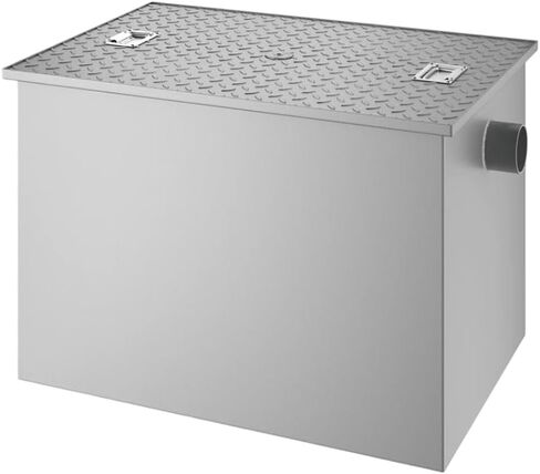 20 lb / 10 GPM Grease Trap with 2" Non-Threaded Connections - PDI Certified Steel Grease Interceptor for Commercial Kitchens, Prep & Pot Sinks, Dishwashers - Includes Flow Control in Saudi Arabia