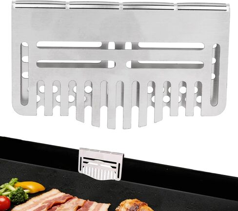 Griddle Grease Gate, Stainless Steel Double-Sided Design Grill Guard Accessories Compatible with Blackstone for Preventing Baking Pan Food from Spilling Falling into Rear Grease Trap in Saudi Arabia