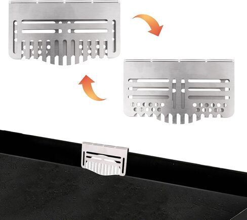 Griddle Grease Gate, Stainless Steel Double-Sided Design Grill Guard Accessories Compatible with Blackstone for Preventing Baking Pan Food from Spilling Falling into Rear Grease Trap in Saudi Arabia