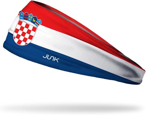 JUNK Brands Country Flag Big Bang Lite Headband - Moisture-Wicking, Performance Fabric, Non-Slip, Sports Sweatband for Men & Women - One Size in Saudi Arabia