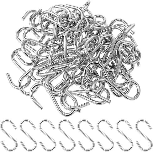 50 PCS Small S Hooks, 1.1 Inch 304 Stainless Steel S Hooks, Mini S Shaped Hanger Tiny S Wire Hanger‌ Connectors for Christmas Tree DIY Crafts Jewelry in Saudi Arabia
