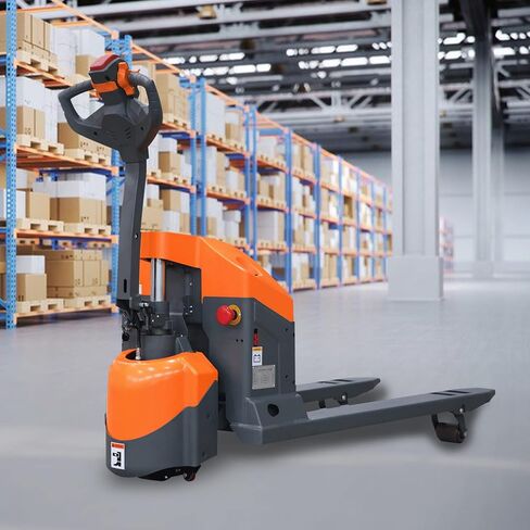 Tory Carrier Electric Powered Pallet Jack Truck, w/Emergency Key Switch 3300lbs Cap. 48" x 27" Electric Pallet Truck with Built-Out Charger in Kuwait
