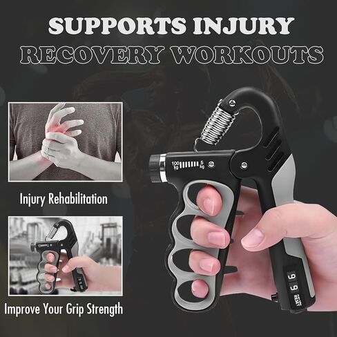 Adjustable Grip Strength Trainer Hand Gripper for Grip Strength, Forearm & Wrist Strengthener, Hand Exerciser for Strength Training & Therapy 11-220Lbs(5-100KG) in Saudi Arabia