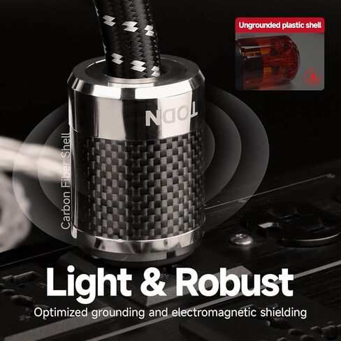 TODN HiFi Silver-Plated OFC Power Cord + Power EMI Filter Cable for Audio Equipment, Home Theater in Kuwait