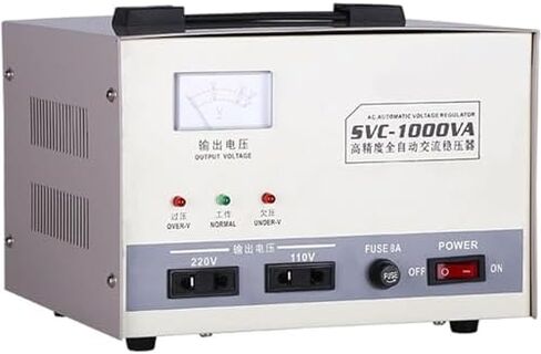 Automatic Voltage Stabilizer 5000W - Single Phase AC Regulator 150-260V Input, 220V Output, Power Conditioner with Surge Protection, 2000VA for Home & Office Use in Saudi Arabia