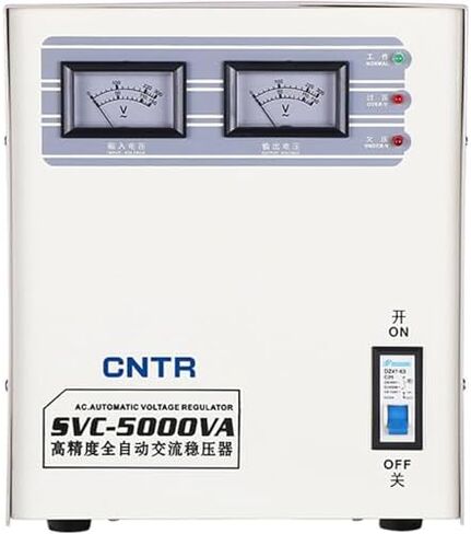 Automatic Voltage Stabilizer 5000W - Single Phase AC Regulator 150-260V Input, 220V Output, Power Conditioner with Surge Protection, 2000VA for Home & Office Use in Saudi Arabia