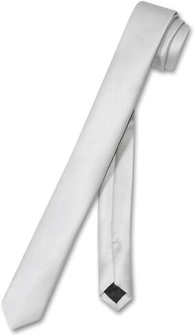 Vesuvio Napoli Narrow NeckTie Extra Skinny GOLD Color Men's Thin 1.5" Neck Tie, Gold, One size in Kuwait