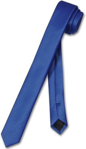 Vesuvio Napoli Narrow NeckTie Extra Skinny GOLD Color Men's Thin 1.5" Neck Tie, Gold, One size in Kuwait