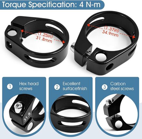 Cycles Bike Seat Post Clamp, Aluminum Alloy Seat Tube Clip Bike Quick Release Clamp (Diameter 34.9mm) in Saudi Arabia