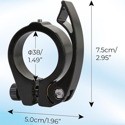 38mm Bike Seat Post Clamp Aluminium Alloy Quick Release Tube Clamp Lightweight Antislip Collar for Folding, Road & Mountain Bikes – Easy Installation & Secure Saddle Adjustment in Saudi Arabia