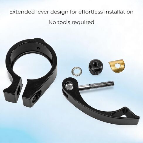 38mm Bike Seat Post Clamp Aluminium Alloy Quick Release Tube Clamp Lightweight Antislip Collar for Folding, Road & Mountain Bikes – Easy Installation & Secure Saddle Adjustment in Saudi Arabia