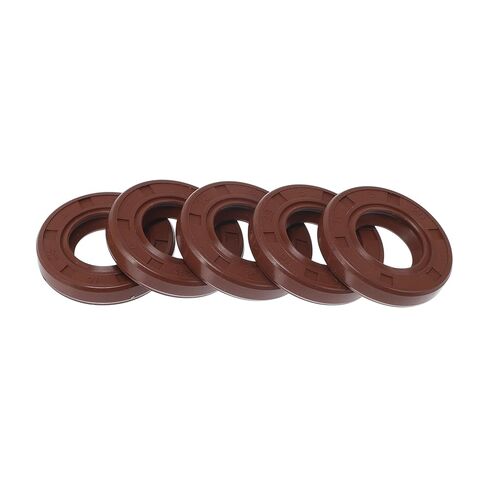 Universal Oil Seal TC Double Lip W Steel Spring Seal Ring Rotary Shaft Seal 15x28x7mm High Pressure FKM Rubber Brown 5 Pcs in Saudi Arabia