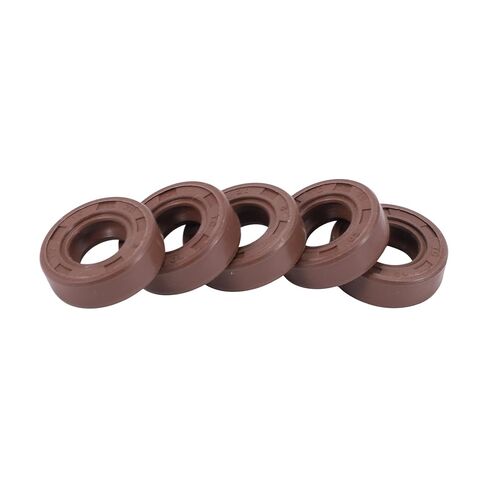 Universal Oil Seal TC Double Lip W Steel Spring Seal Ring Rotary Shaft Seal 10x20x7mm High Pressure Fluorine Rubber Brown 5 Pcs in Saudi Arabia