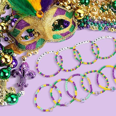 60 PCS استقلال الأساور Braclets Bulk 4th of July Friendship Friendlets Admended Beaded Clay Surfer Heishi Jewelry for Women Gift Party Supplies in Kuwait