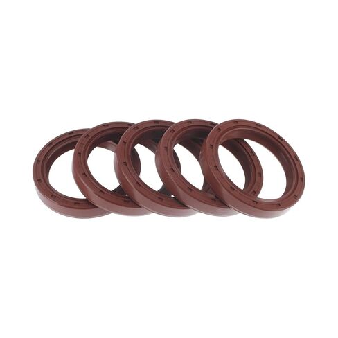 Universal Oil Seal TC Double Lip W Steel Spring Seal Ring Rotary Shaft Seal 33x45x7mm High Pressure FKM Rubber Brown 5 Pcs in Saudi Arabia