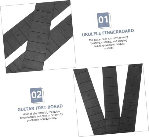 3pcs Folk Guitar Fingerboard Neck Replacement Headless Guitar Neck for 38 and 41 Ukulele Acoustic Fingerboard Accessories in Saudi Arabia