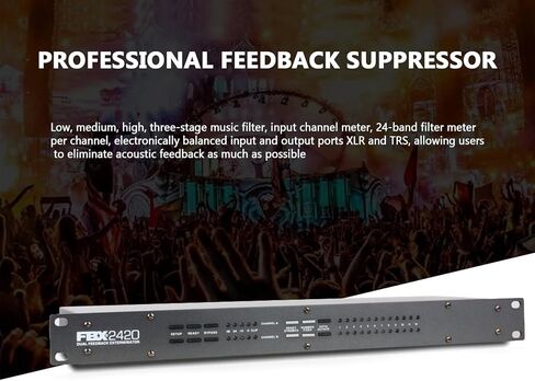 معالج الصوت الرقمي Buhelyc KTV ذو المؤثر الرقمي الاحترافي للميكروفون ومحول ردود الفعل التلقائي وقمع العويل للعروض المسرحية والمؤتمرات والكاريوكي in Kuwait